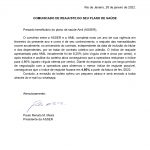 Comunicado de reajuste do seu plano de saúde