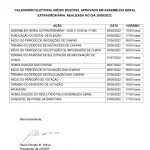 Calendário Eleitoral Biênio 2022/2024