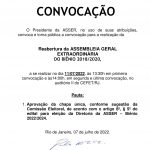 Convocação para a assembleia geral extraordinária do biênio 2018/2020